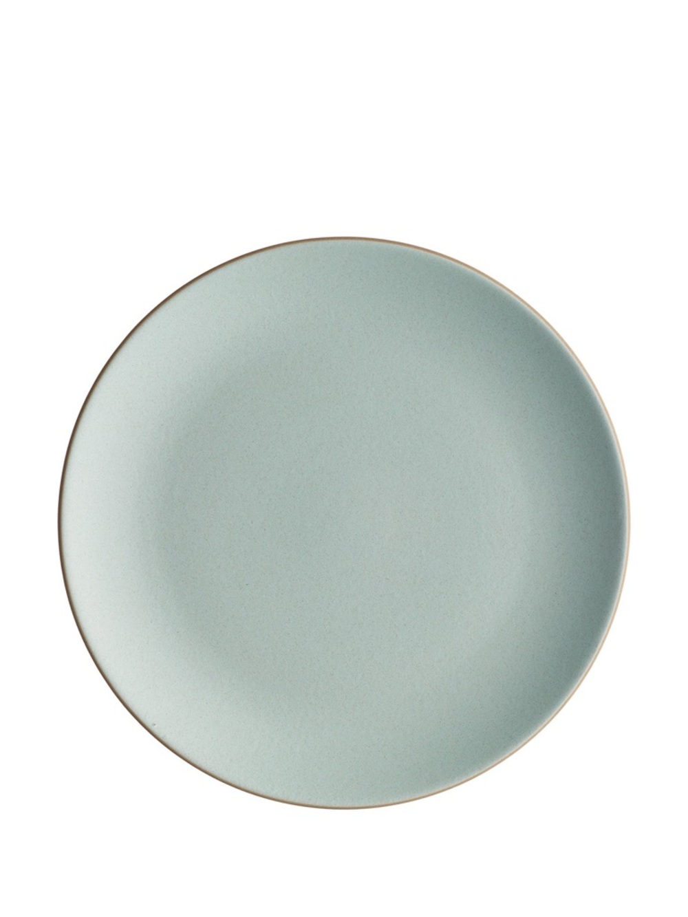 $52 New Heath Ceramics Aqua Chocolate Brown Coupe Dinner Plate 11'' Diameter